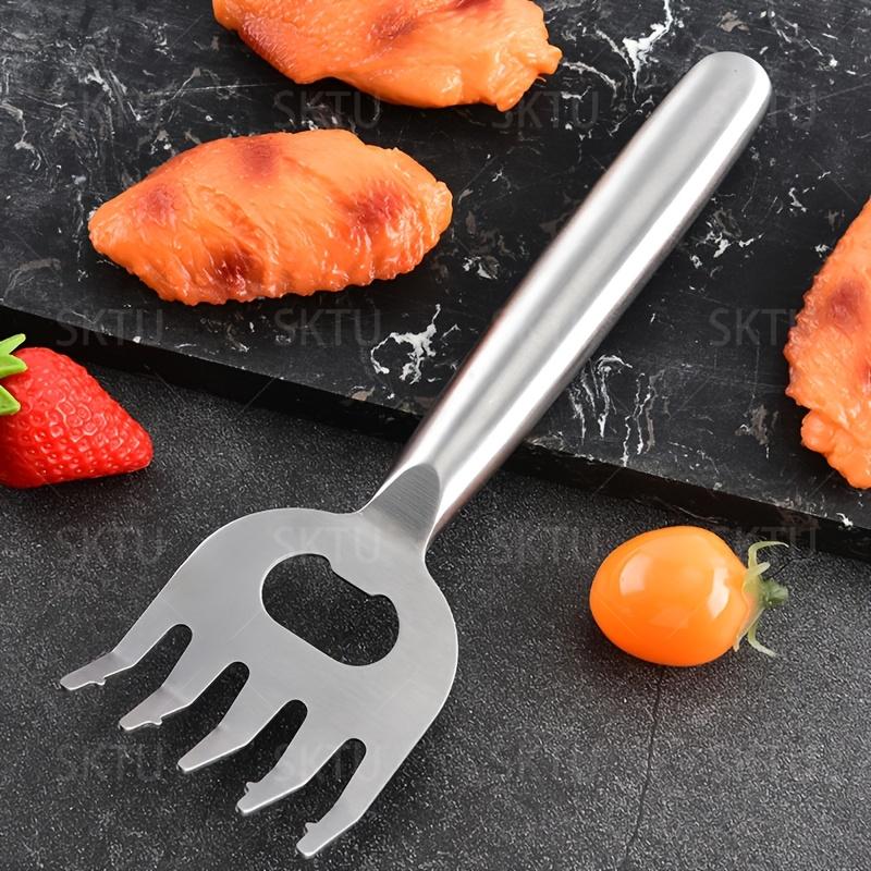 1PC Stainless Steel Handle Bear Claw Meat Shredder Multi-functional Fresh Meat Shredder Fork Bear Claw Meat Splitter Kitchen Food Splitter Meat Cutter