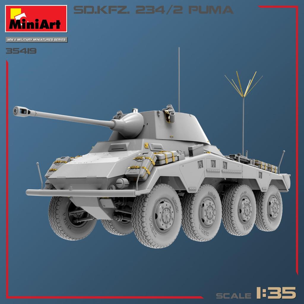 MiniArt 1/35 German Sd.Kfz.234/2 Plastic Model Kit MA35419