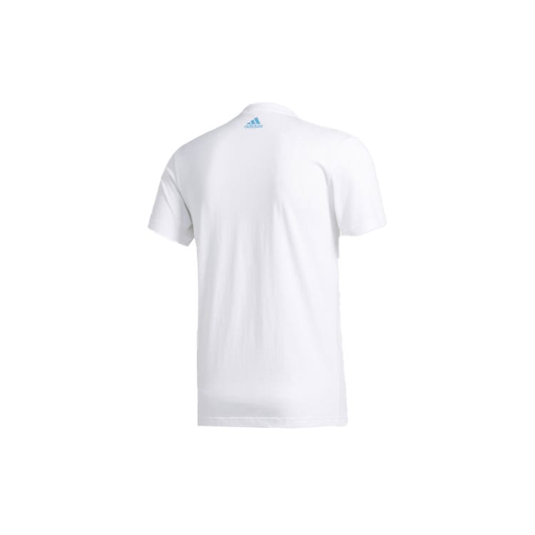 Adidas T Shirts Men's White Crew Neck Moderate Straight Fit FM7528