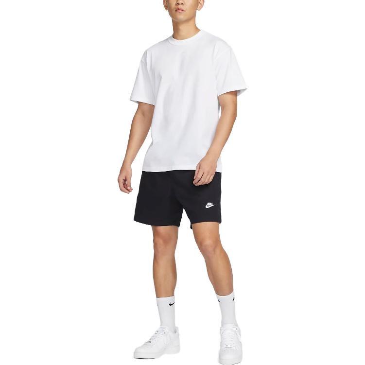 Nike T Shirts Men's White Crew Neck Moderate Straight Fit DZ2887-100
