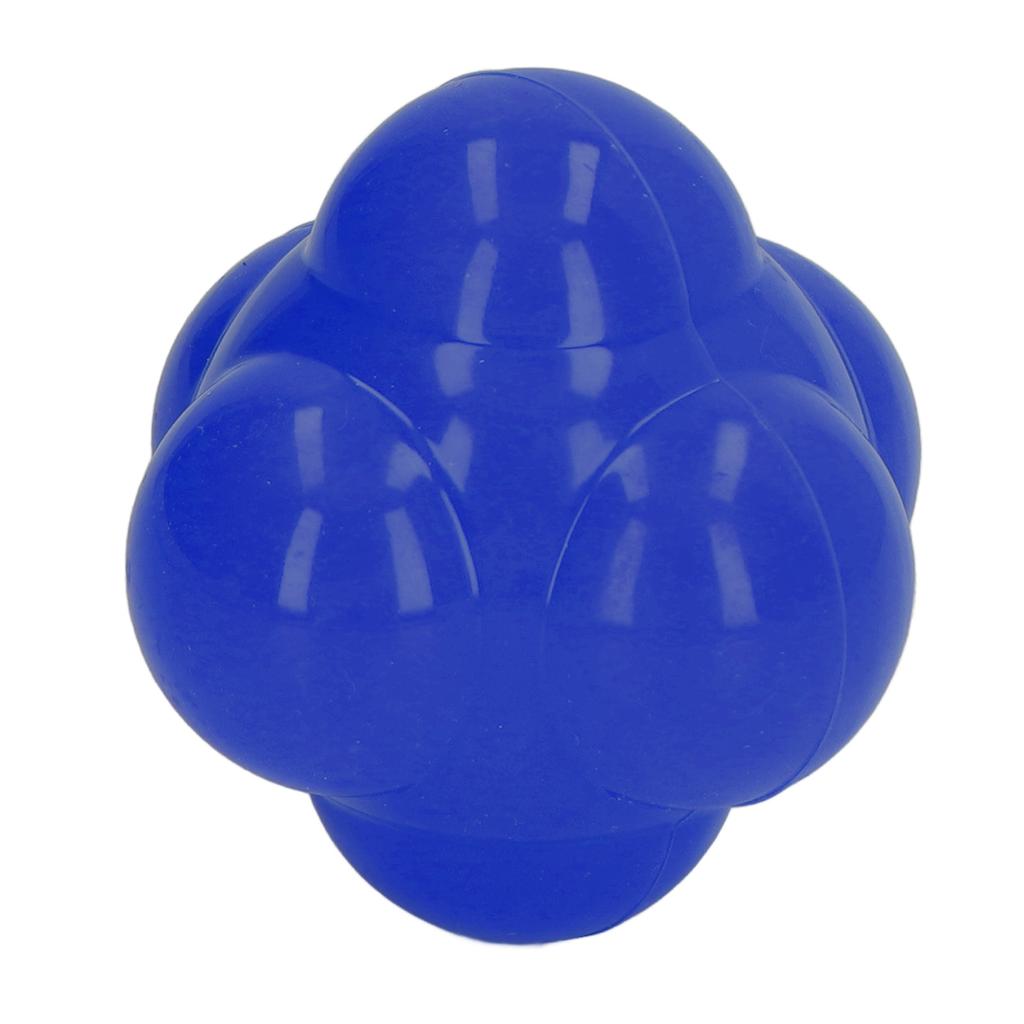 Reaction Ball Rubber Bright Color Hex Reaction Trainer Ball for Improving Hand Eye Coordination Agility Blue