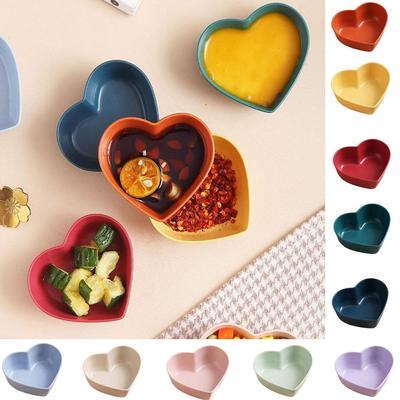 Nordic Style Heart Shape Seasoning Dish Mini Sushi Seasoning Dish Soy Sauce Dishes  for Kitchen