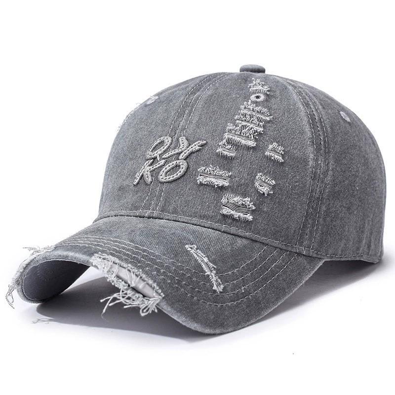 Retro Washed Cotton Baseball Cap Unisex Letter Embroidery Caps Adjustable Casual Outdoor Streetwear Sports Dad Hats