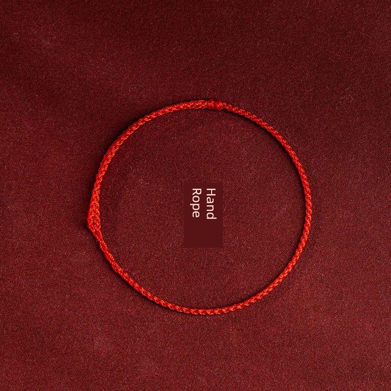

2025 Extremely Fine Little Red Rope Bracelet Female Birth Year Braided Rope Red Couple Bracelets Female Peace and Fortune Normcore [Extremely Thin Hand Rope] Ping An Red