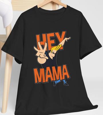 T-shirt Cartone Animato Johnny Bravo Look Vintage Stile Retrò Classico Idea Regalo di Natale Maglietta
