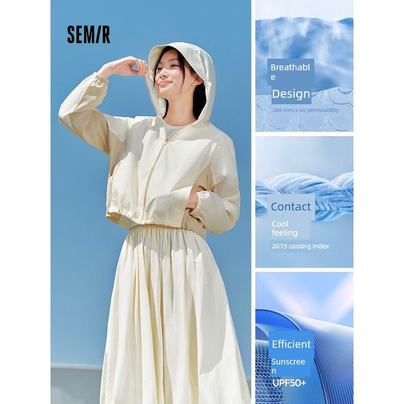 

Dailuwa Sun Protection Outwear | Senma Outwear Female Short Sun Protection Clothing Loose New Summer Breathable Tops Purple tone 00377 155/80A/S