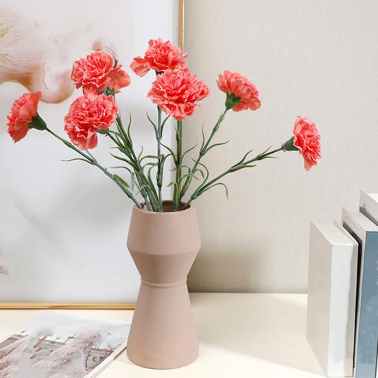 Artificial Carnation Realistic Fake Silk Flower Stem Wedding Party Indoor Outdoor Faux Flower Decoration Mother's Day Teachers' Day Gift