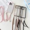 Crossbody Transparente Telefonhülle für iPhone 16 Pro Max 15 14 Plus 13 Verstellbare Halskette Lanyard Stoßfeste Schutzhülle