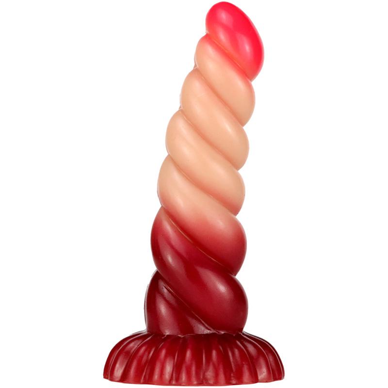 Gradient Color Twist Shape Female Anal Plug Anal Dilator Female Imitation Phallus Adult Sex Toys