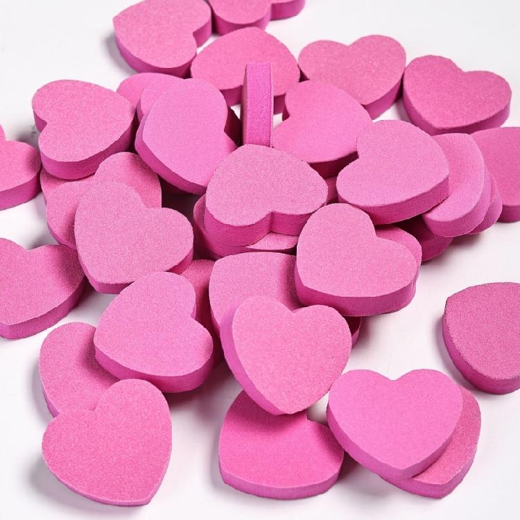 50Count Mini Nail Files with Soft Sponges Texture Heart Design Double Sided Buffers for Quick Manicure Travel Essential