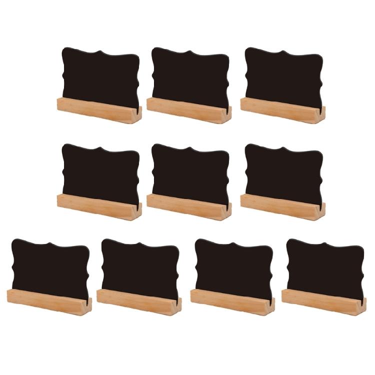 

10Pcs Double Sided Blackboard Signs Small Tabletop Chalkboard Signs with Wood Stand Buffet Food Label Signs for Wedding