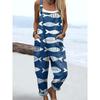 Womens Sleeveless Jumpsuit With Vintage Print Loose Fit Streetwear Style 2026