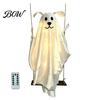 Reusable Halloween Party Decorations Hanging Ghost for Outdoor Decoration, Cute Flying Satin White Scary Prop Home, Tree, Porch, Patio, Lawn, Garden,