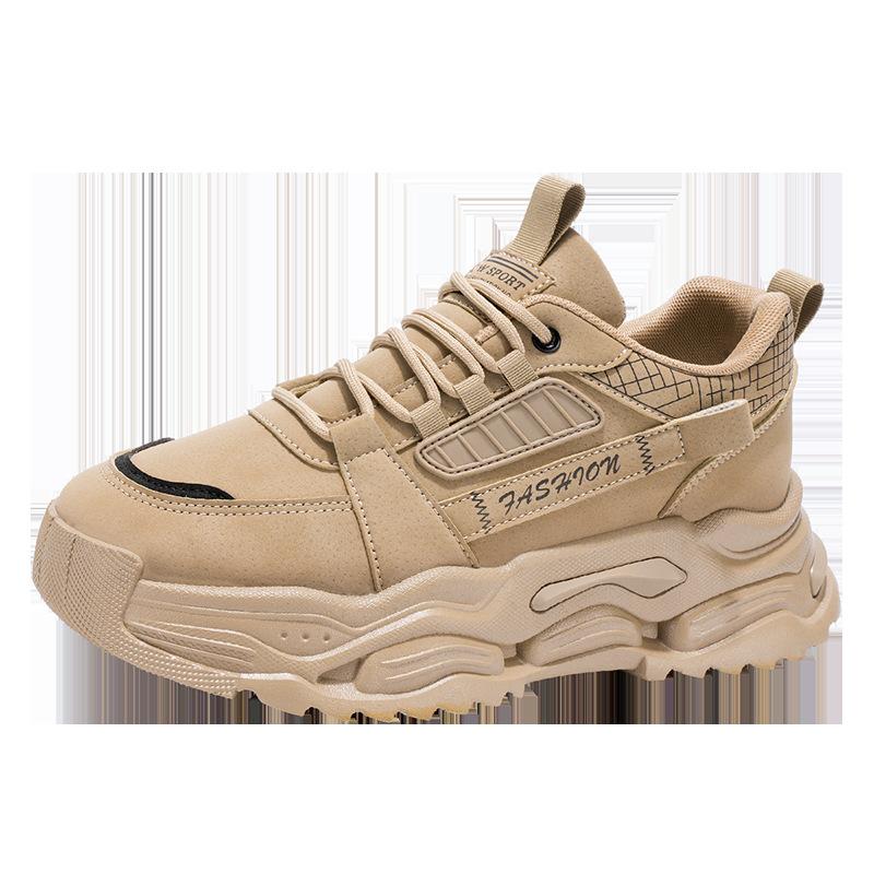 Men's shoes autumn new campus style thick-soled heightening dad shoes men's wear-resistant versatile sports and leisure shoes