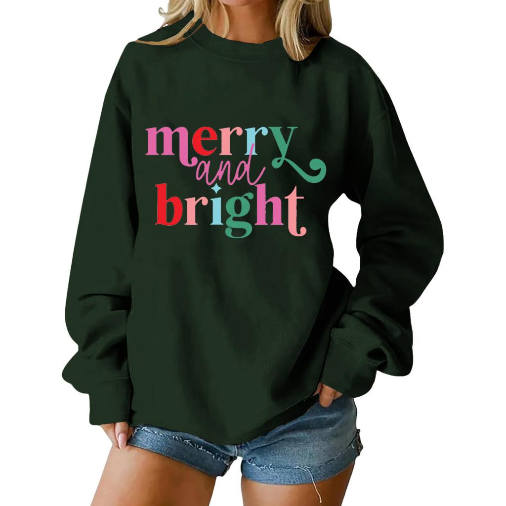 Women's Loose Comfortable Casual Fashionable Character Printing Round Neck Long Sleeved Sweatshirt