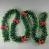6.5FT Christmas Garland with 6 Pcs Red Bows Artificial Greenery Pine Garland for Mantle Stair Fireplace Home Party Decoration