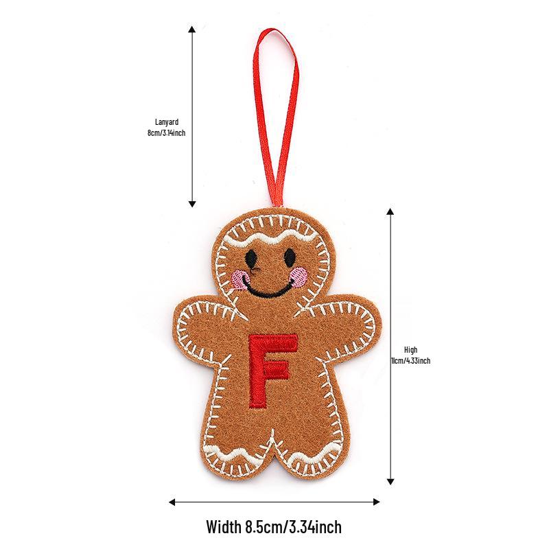 Christmas Gingerbread Man Ornaments: Festive Alphabet Hanging Decorations