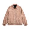 Men's Retro Leather Baseball Jacket - Spring & Autumn Casual Lapel Coat, Youth Fashion, Windproof and Versatile.