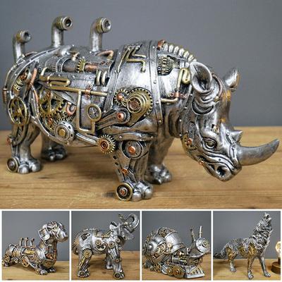 Neue industrielle Gothic Steampunk Daschund Wurst Hund Harz Home Skulptur Ornament