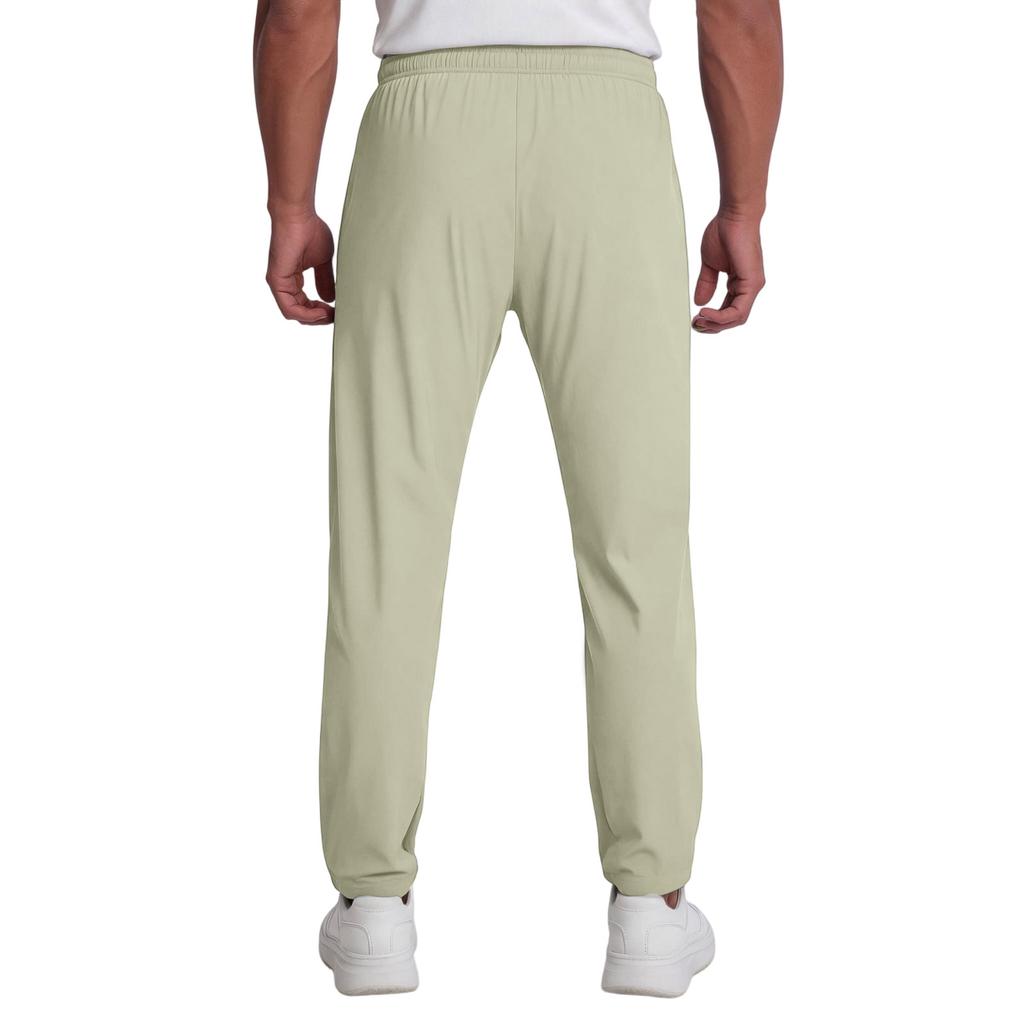 Men's Casual Stretch Quick-drying Ice Silk Pants - Men's Elastic Waist With Zipper Pocket Lightweight Breathable Sports Pants