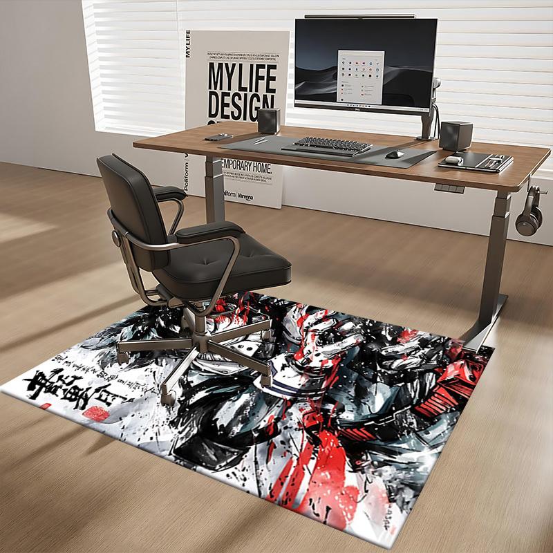 1pc My Hero Academia Midoriya Izuku Chair Mat - Anime Cartoon Design Office Desk Pad, Non-Slip Carpet for Home Decor, Suitable for All Seasons.O021