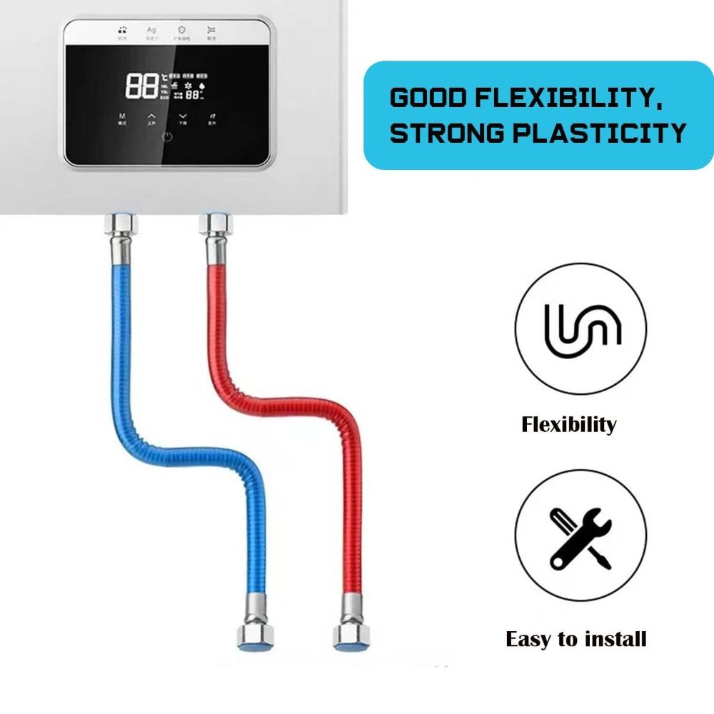 Flexibler Handbrauseschlauch Edelstahl Wassererhitzerschlauch Wassereinlassrohr Haushalt