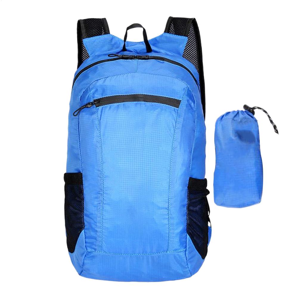 

Lightweight Travel Backpack Compact Backpack 20L Breathable Waterproof Comfortable Shoulder Straps Foldable Daypack For Gym темно-синий