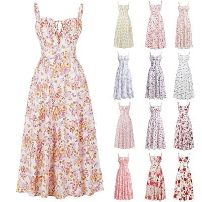 Sleeveless  Boho Dress For Women Casual Loose Fit Summer Sundress Floral Print Dress