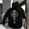Ancient Viking Raven Print Hoodie Male Daily Casual Fashion Sporty Coats 2025 Autumn New Arrival Men's Sweatshirt High Quality
