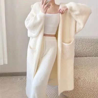 Women's Autumn and Winter Medium-length Knitted Cardigan Jumper
