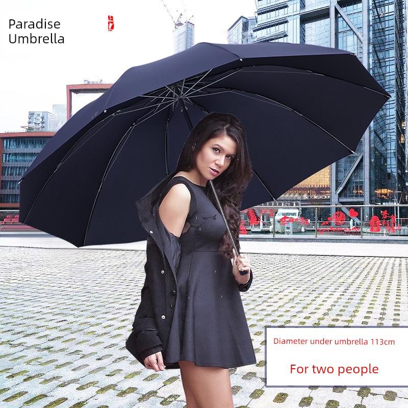 Paradise Umbrella Plaid Umbrella for Men and Women, Extra Large, Heavy Rain Resistant, Special for Three People, Folding Sun Protection Umbrella