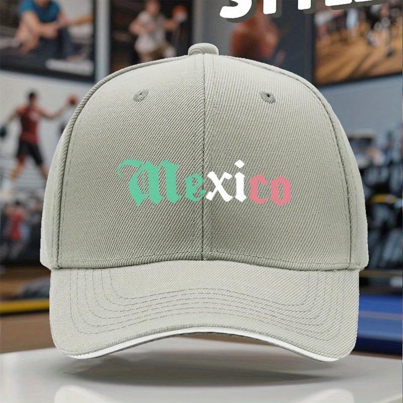 Mexico Gothic Print Baseball Cap Unisex Adjustable Polyester Casual Outdoors Baseball Hat