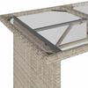 2 Piece Outdoor Dining Set with Cushions Light Grey Poly Rattan