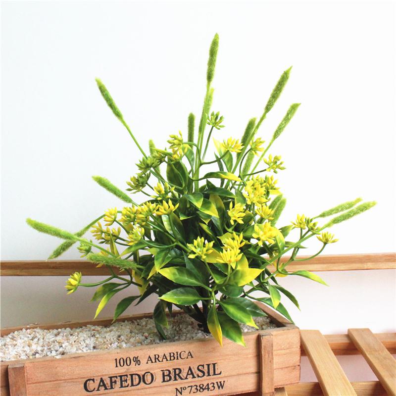1Pc Artificial Simulation Green Plant Plastic Fake DIY Garden Landscape Home Decoration Accessories