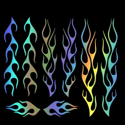 Bicycle Frame Vinyl Decal Sticker Flame Set Car Motorcycle Mountain Bike Body Car Modeling Decorative Decal