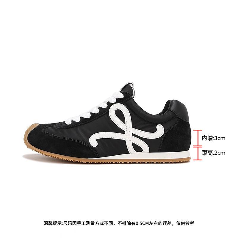 Cowhide Version~ Wang Yibo Has the Same Forrest Gump Training Shoes for Women's Inner Height-increasing Shoes, Thick-soled Ugly Cute Shoes, Casu