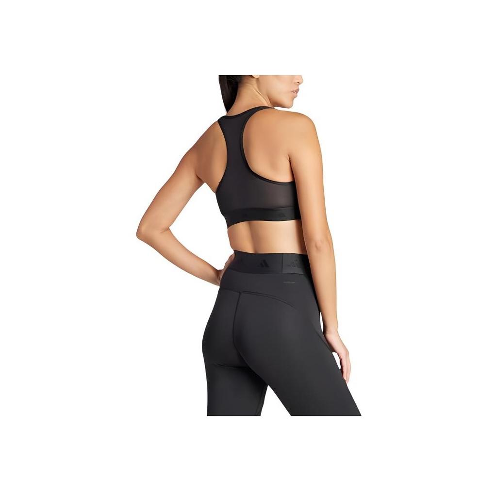 adidas Powerreact Training Hyperglam Logo Stripe Pattern Outdoor Casual Sports Underwear Women Underwear Black IS4503