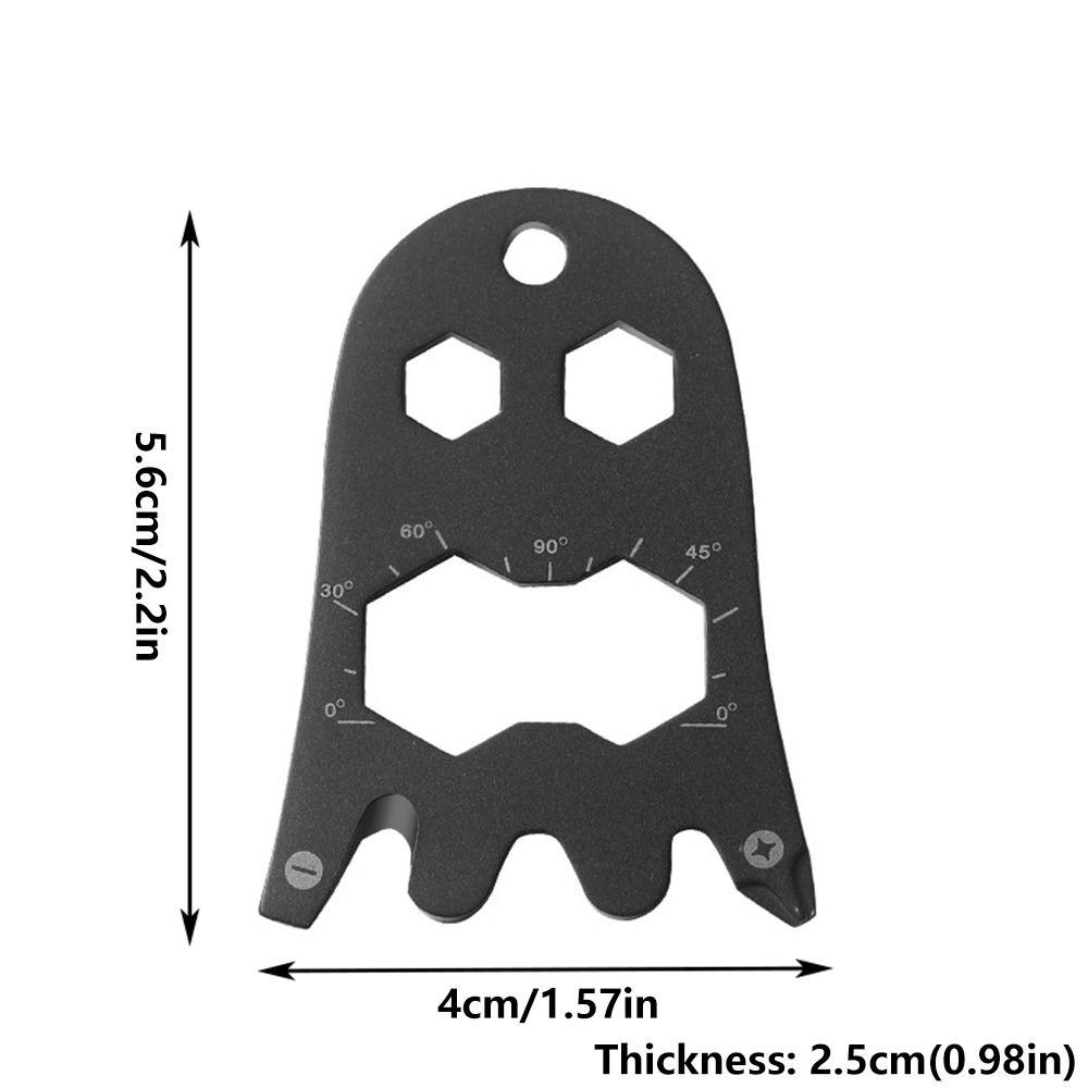 Stainless Steel Card Bottle Opener Halloween Ghost Mountaineering Buckle For Camping and Hiking