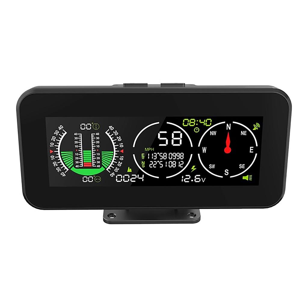 M60 Car Digital HUD Head-Up Display Speedometer GPS Speed Inclinometer Compass Overspeed Alarm Car Electronic Accessories