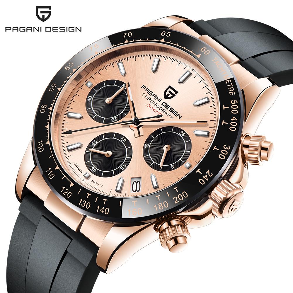 Pagani Design New TOP Brand Luxury Men's Watch with Box Multi-functional 100m Waterproof Fashion Luminous Men's Quartz Watches