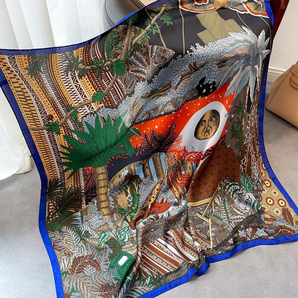 Hochwertige, luxuriöse Seidenschals, Stirnband, Schals, Halstuch für Damen, Ketten-Seidenschal, dekorativer Schal für Damen