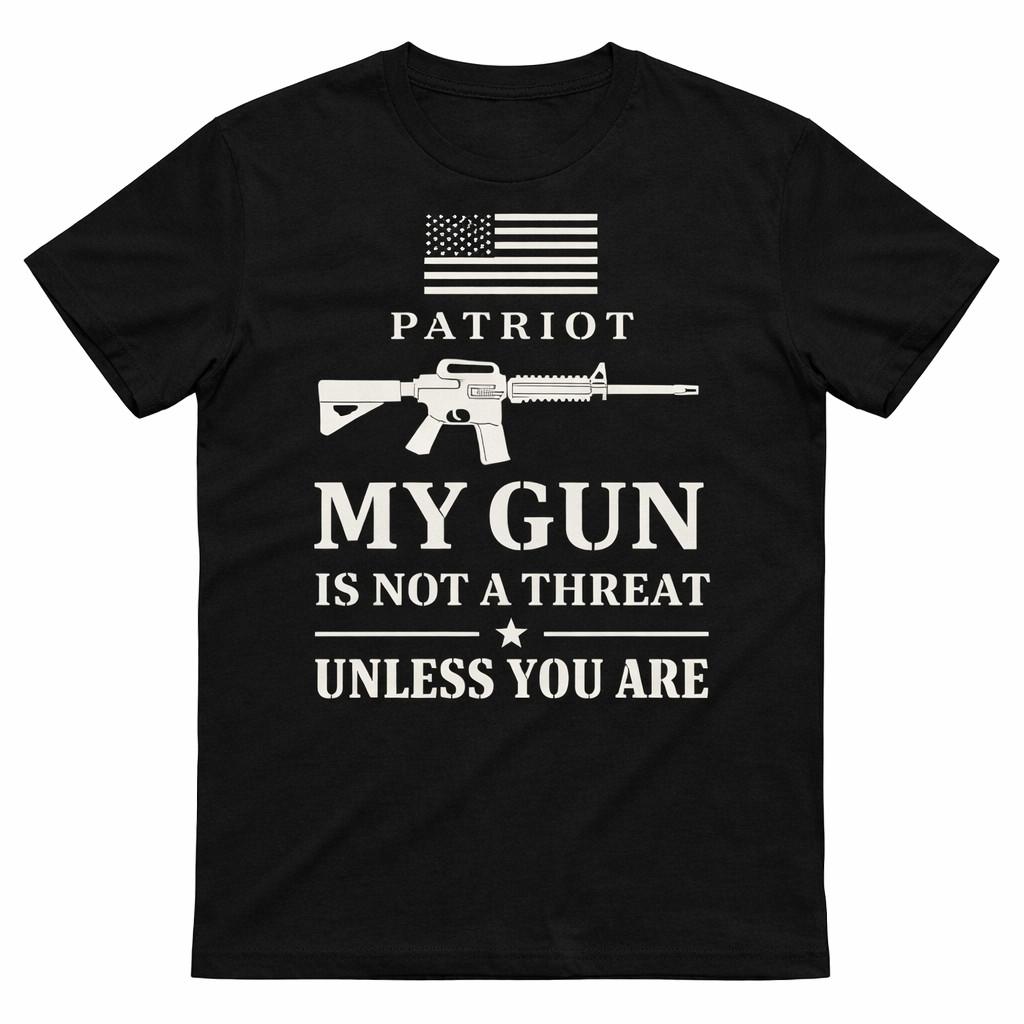 My Gun Is Not A Threat Shirt, Patriotic 2nd Amendment Tee, Pro Gun T-Shirt S