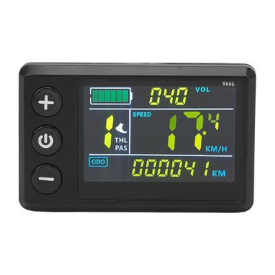 S866 Electric Bike Display LED Meter Adjustable Backlight ABS Waterproof SM Connector Bike Conversion Accessory