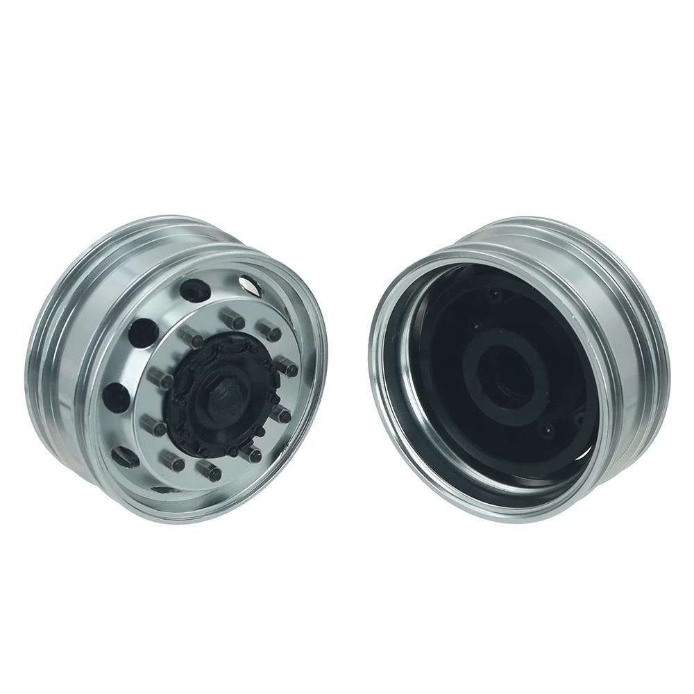 1 Pair Metal Front Rear CNC Wheel Hubs for 1/14 Tamiya RC Truck For Scania 770s For Volvo FH16 For Man