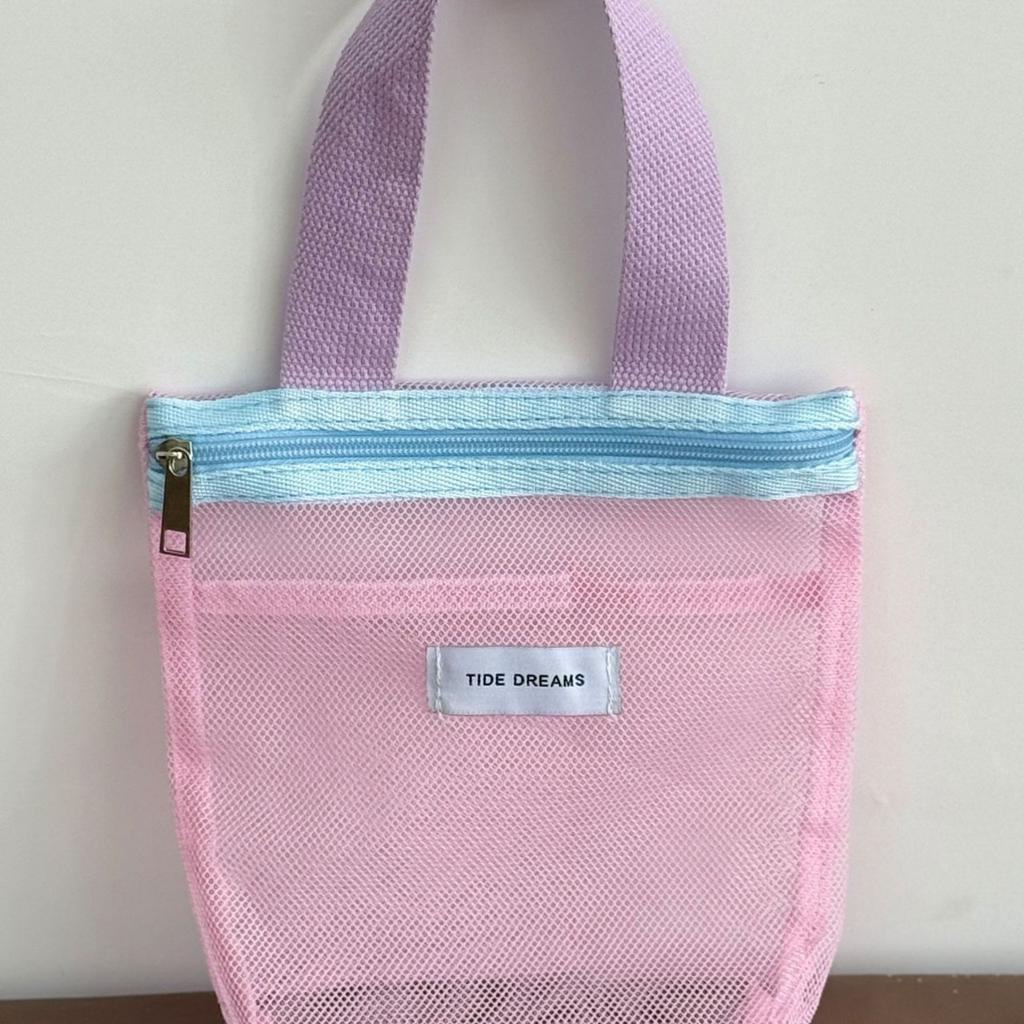 Portable Travel Mesh Wash Bag Transparent Storage Bag Portable Cosmetic Bag Large Capacity Storage Bag Underwear Organizing Bag