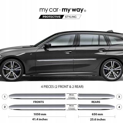 BMW 3 G21 G81 Estate - CHROMe Strips On Protective Doors