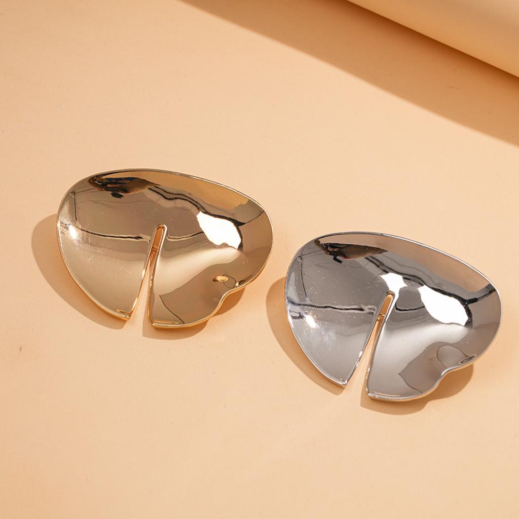 Artistic Abstract Geometric Brooch Alloy Glossy Irregular Shape Tarnish Resistant Versatile Pin Smooth Touch for Daily Wear