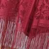 Breathable Hollow Women Lace Shawl Tassel Mesh Yarn Summer Wraps Shawl Comfortable Hijab Cover Wedding Shawl