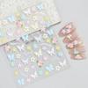 3D Flower Butterfly Nail Stickers Adhesive Decals for DIY Salon Manicure Art Decorations for Women Girls Gifts
