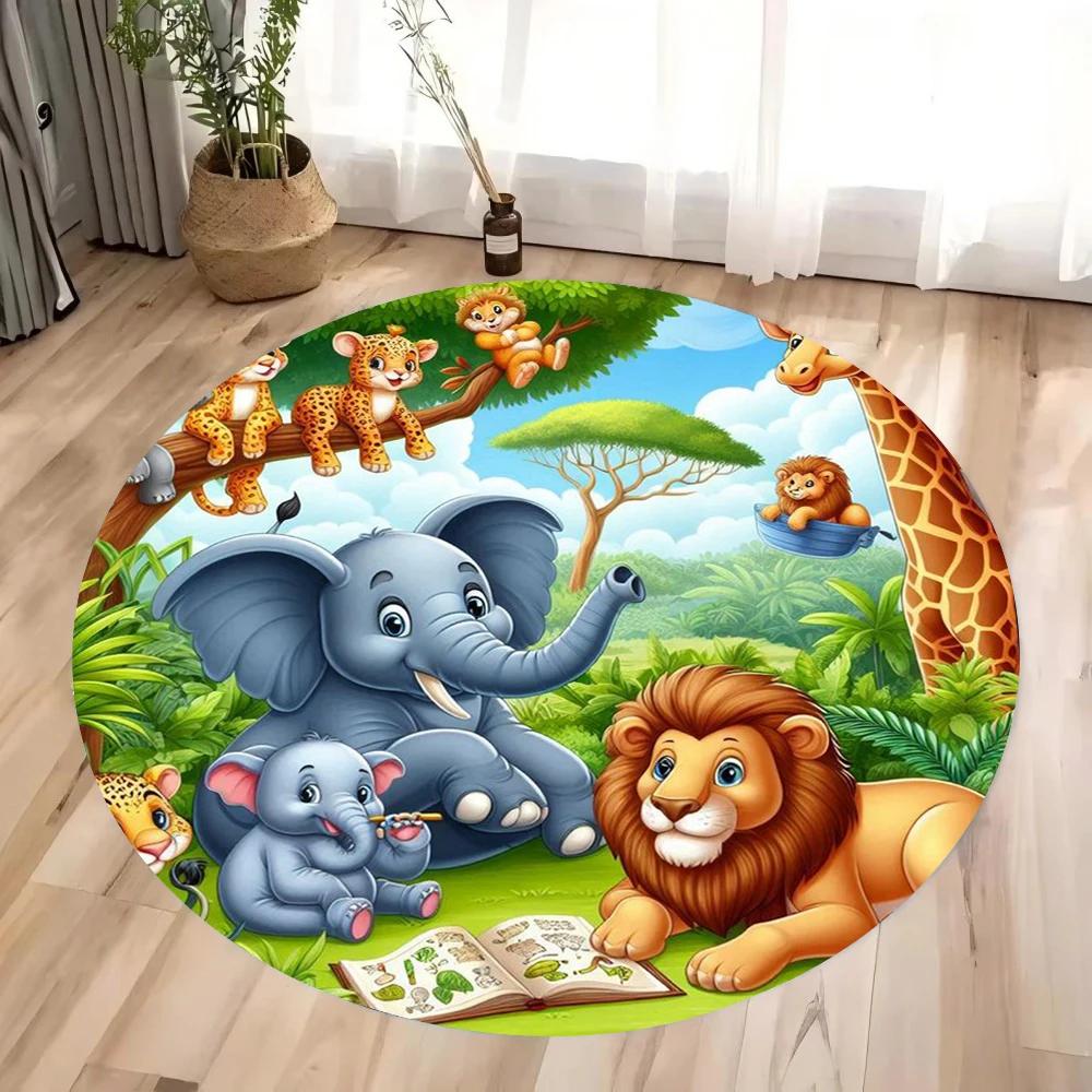 Der König der Löwen Runder Wohnzimmer Schlafzimmer Tisch und Stuhl Sofa Dekorteppich und Teppich Spielmatte